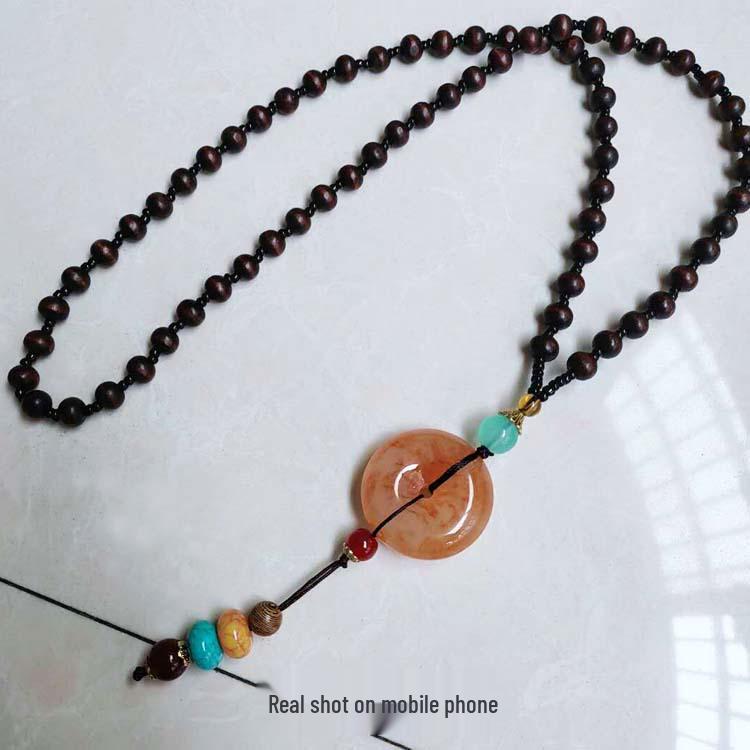 Этнический стиль бисерная подвеска из янтаря цепочка для свитера