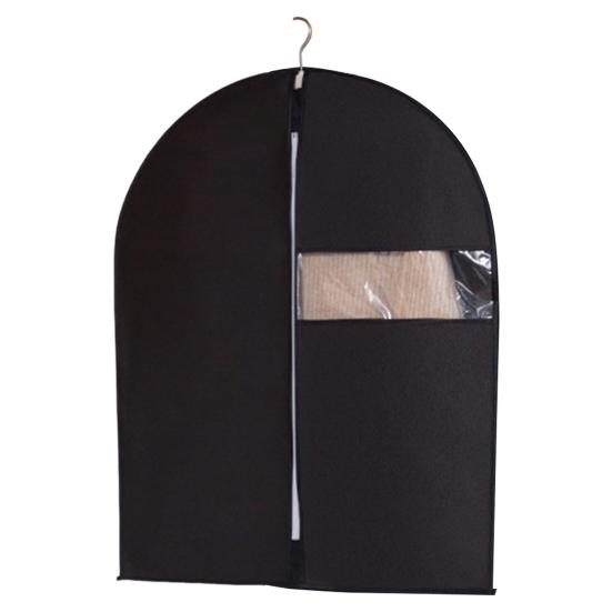 Garment Bag Dustproof Clothing Cover with Transparent Window Zipper Closure Closet Organizer Coat