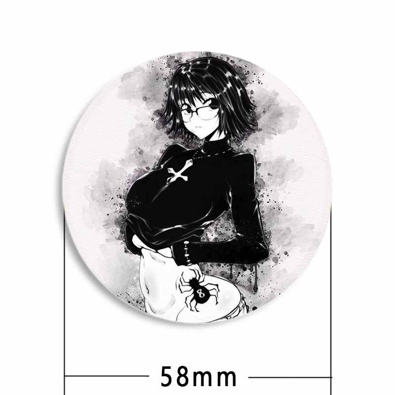 58 мм милая брошь для девочек в стиле аниме 58 мм круглая булавка косплей мультяшные значки для одежды украшение на рюкзак модные ювелирные аксессуары подарки