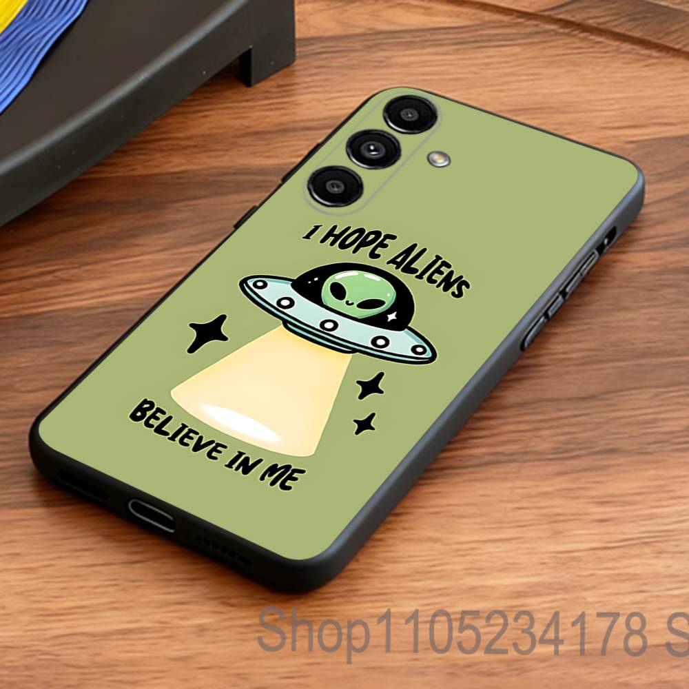 Уникальный Космический НЛО Инопланетный Чехол для Телефона Samsung Серии S s21 s22 s23 s24 s25 FE Plus Ultra Мягкий ТПУ Приятный для Кожи Чехол