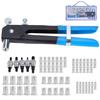 Hand Riveter Set of Threaded Nuts and Rivet Steel and Aluminum Rivet Tool Set Set, 86-Piece M3/M4/M5/M6/M8 Inserts,