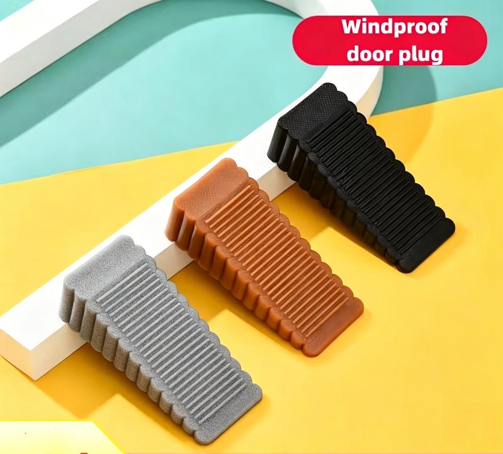 Safety Silicone Door Stop Block Wedge Home Offi Rear Retainer Anti collision Floor Wall Protector Heavy Duty