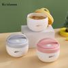 Useful Compact Anti-deformed Food Cup Lidded Non-stick Soup Bowl for Office