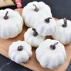 Artificial Assorted Pumpkins  Fake Artificial Maple Leaves Halloween 7pcs