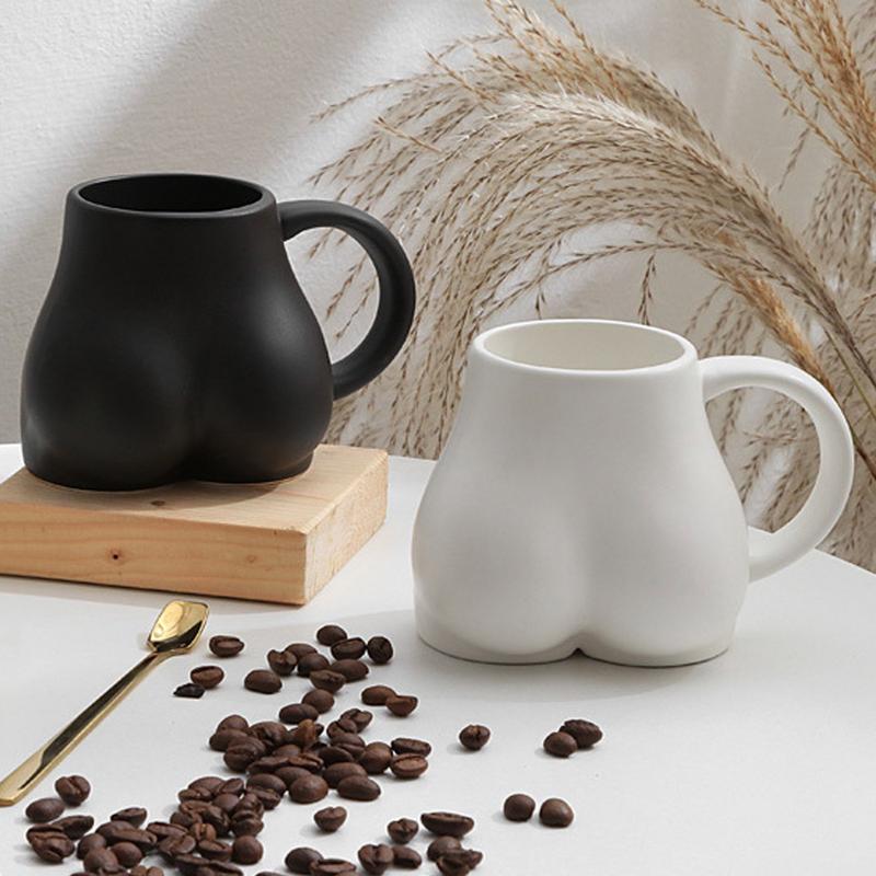 Creative Ceramic Mug Milk Taste Butt Body Shape Nude Lovely Cup Handle Design Desktop Storage Home Decoration Coffee Cups