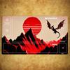 Moon Night Black Dragon Magic Card Battle Mat TCG Playmat Anti-Slip Base Gathering Gaming Mat Board Game Mat for TCG