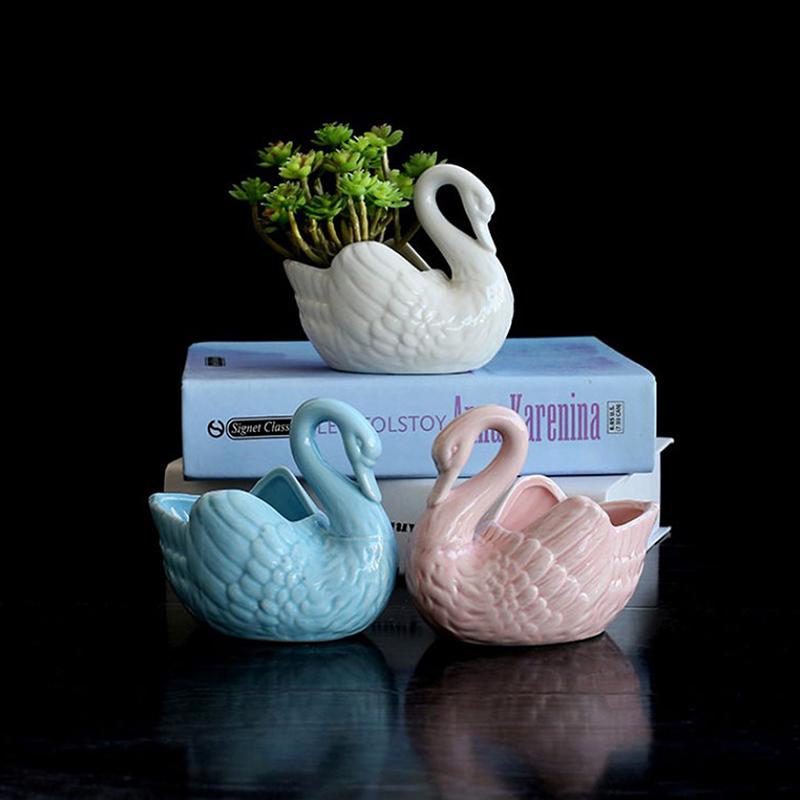 Лебедь многофункциональный подсвечник цветочный горшок держатель для свадебного подарка украшение для дома коробка для хранения конфет ювелирных изделий