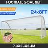24x8ft Full Size Soccer Football Goal Post Net For Outdoor Sports Training Match Flexible Double Knotted Polypropylene
