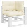 3 Piece Pallet Cushion Set Cream Fabric