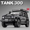 1:24 Tank 300 500HI4-T Car Toy Models Alloy Diecast Off-road Vehicles Sound Light Doors Opened Pull Back for Boys Birthday Gifts