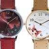 Часы из натуральной кожи Black Cat Manekineko красного цвета