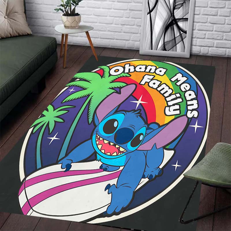 Stitch Pattern Carpet Under The Moonlight - Slip-resistant Kitchen, Outdoor Carpet, Home and Bedroom Decorations, Birthday Gifts