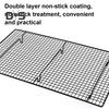Охлаждающая стойка для выпечки 18x10 дюймов, охлаждающая стойка из углеродистой стали для тортов, печенья, барбекю, термостойкая и экономящая место, нескользящая решетчатая кухонная полка