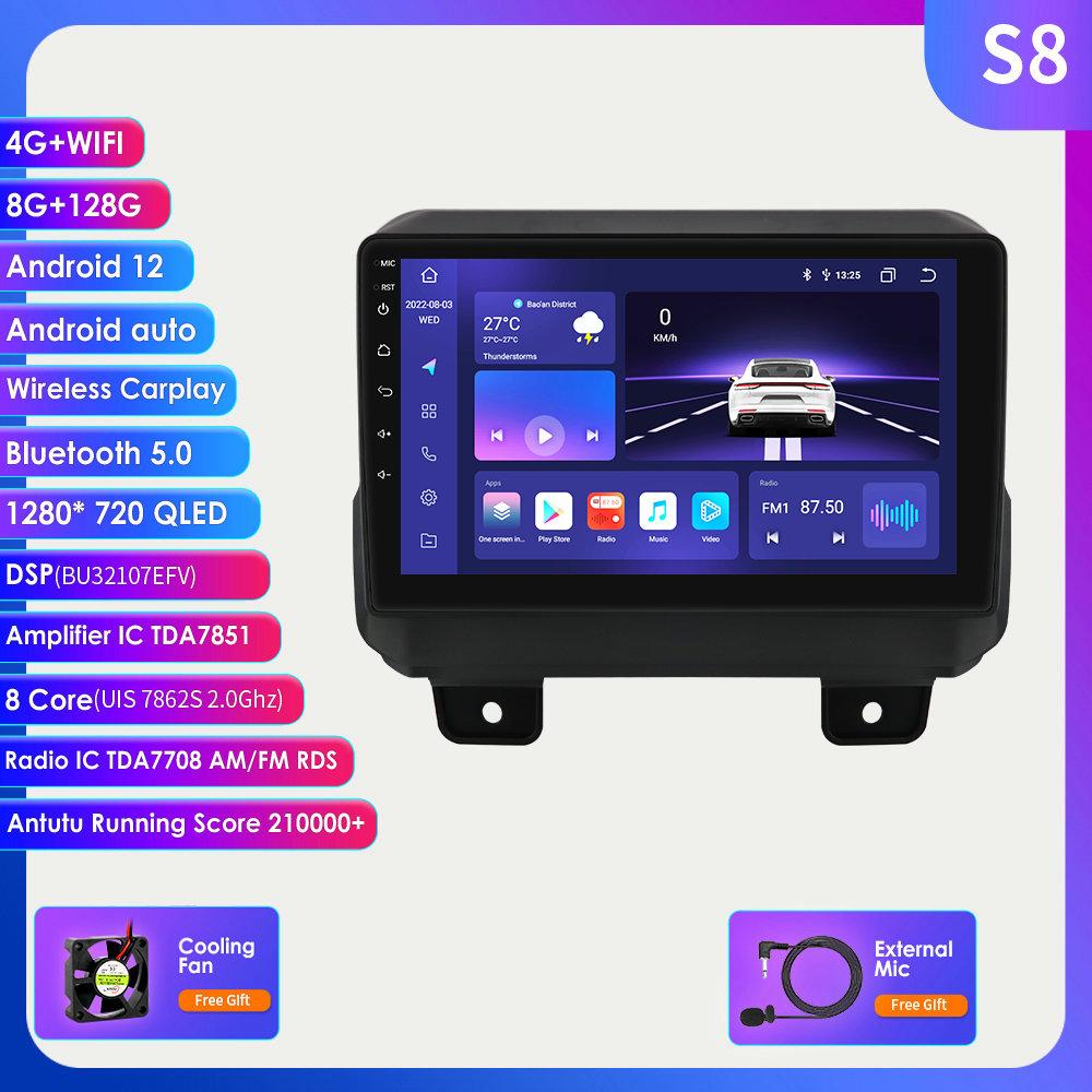 Hizpo 2din Android Автомагнитола для JEEP Wrangler JL 2018 2019 2020 2021 Gladiator Car Radio Мультимедиа Видео Плеер GPS Navi Carplay 4G RDS