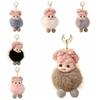 Baby Doll Pompom Baby Keychain Pink Hair Car Key Ring Fashion Fluffy Doll Keyring  Children