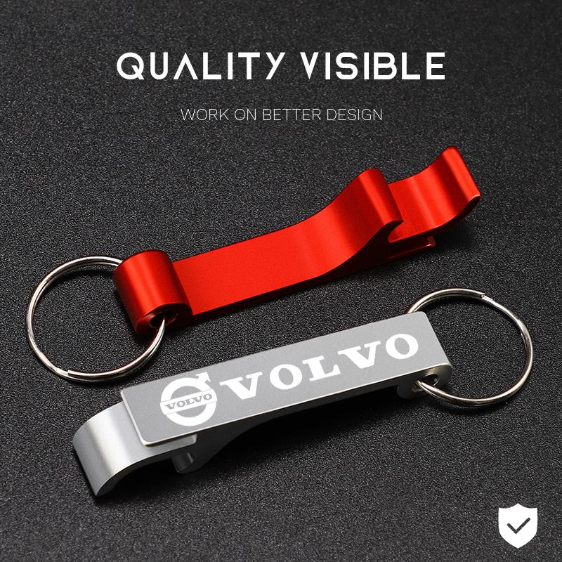 1Pcs Portable Beer Bottle Opener Key Chain Accessories For Volvo XC90 V90 V60 XC60 V40 S80 S60 S90 C40 XC40 V70 XC70 C30 C70