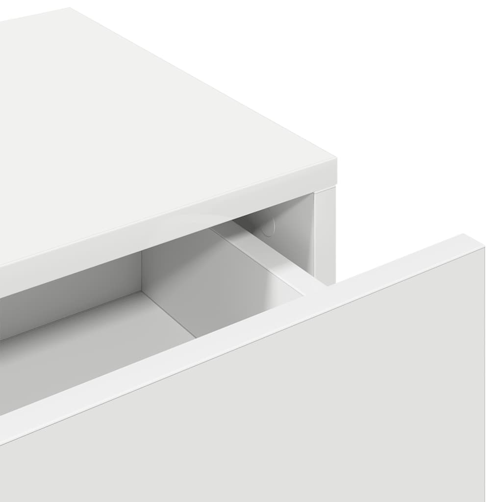 Vidaxl Настенная полка с ящиками, белая, 100x36x19 см