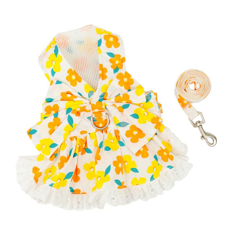 Товары для животных Поводок для собак Летняя тонкая юбка для маленьких собак Шлейка для кошек