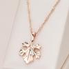 Minimalist Gold Color Maple Pendant Necklaces for Women Long Chain Party Daily Personality Jewelry
