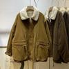 Пальто для женщин Зимняя хлопковая куртка Утепленное бархатное Меховой воротник Приталенное Свободное Повседневное Пальто Топ