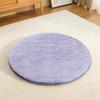 Плюшевый ковер для питомца из искусственного кролика, однотонный круглый коврик для пола, пушистый лохматый ковер, ковер для гостиной, ковер для дивана