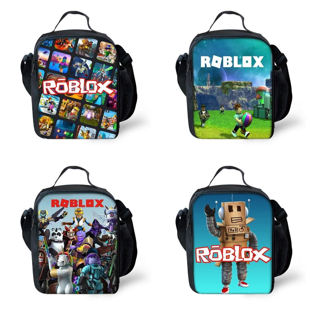Модная сумка для ланча Roblox для студентов и офисных работников, плечевая сумка из ткани Оксфорд