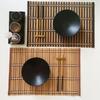 Bamboo Woven Placemat Retangle Shape Thickened Heat-Resistant Oil-Resistant Non-Slip Parties Weddings Banquets Table Decoration Dining Kitchen Mat