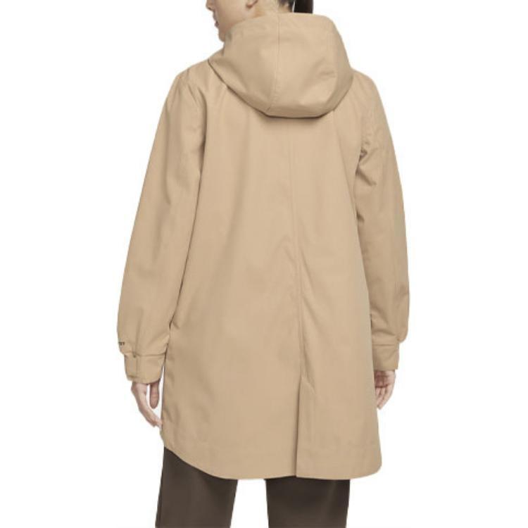 Nike Женская Парка с капюшоном и тканым логотипом Коричневая DM6246-200