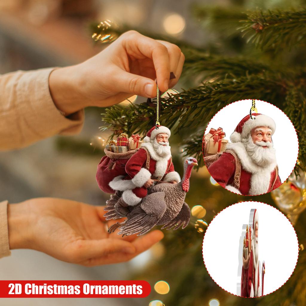 2D Рождественские украшения, Акриловая плоская елка, Домашний декор, Подвеска на елку