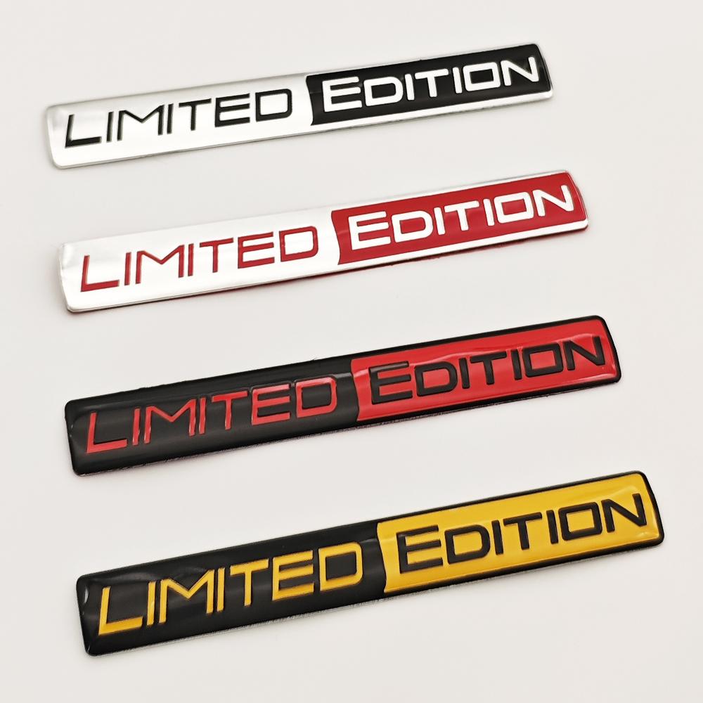2PCS Limited Edition Emblem Badge 3D Metal Logo Decal Sticker For Rear Trunk Side Fender Car Motorcycle Racing Sport Accessories
