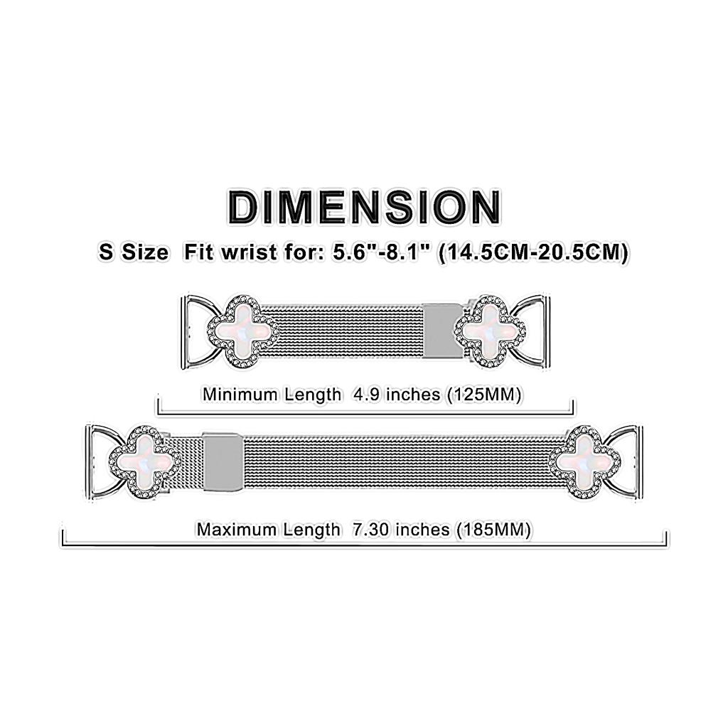 For Realme Techlife Watch S100 Milanese Band Stainless Steel Magnetic Watch Strap with Clover Connector, Size: S