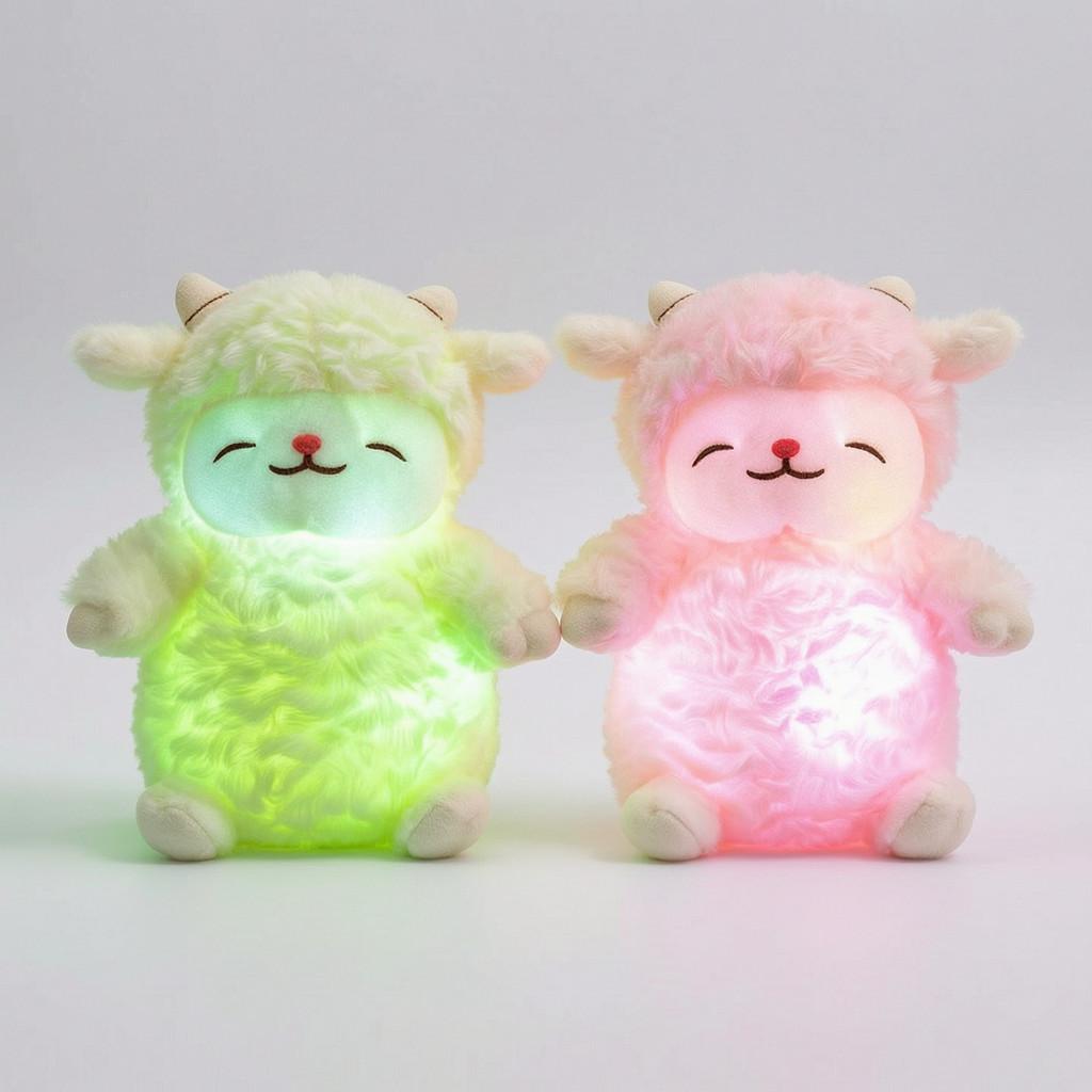 Colorful Led Luminous Sheep Plush Toy With Soft Pp Cotton For Children And Gift Giving