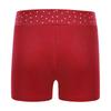 Girls Performance Shorts Sparkling Rhinestones Waistband Figure Skating Dance Gymnastics Bottom