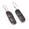 Natural Iron Tiger Eye Gemstone 925 Sterling Silver Jewelry Earring 2.25" U3d19