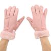 Pink USB Heating Gloves Hand Warmer Touch Screen Design Adjustable Temperature for Women Skiing