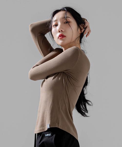 MOREOUT Women'S Yoga Basic Ribbed Slim T-Shirt 3Tt2321
