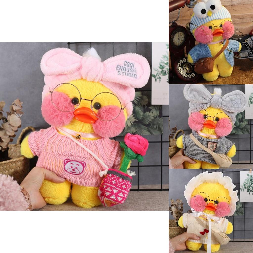 Charming 12"/30cm Lalafanfan Cafe Mimi Yellow Duck Costume Plush Toy For Kids