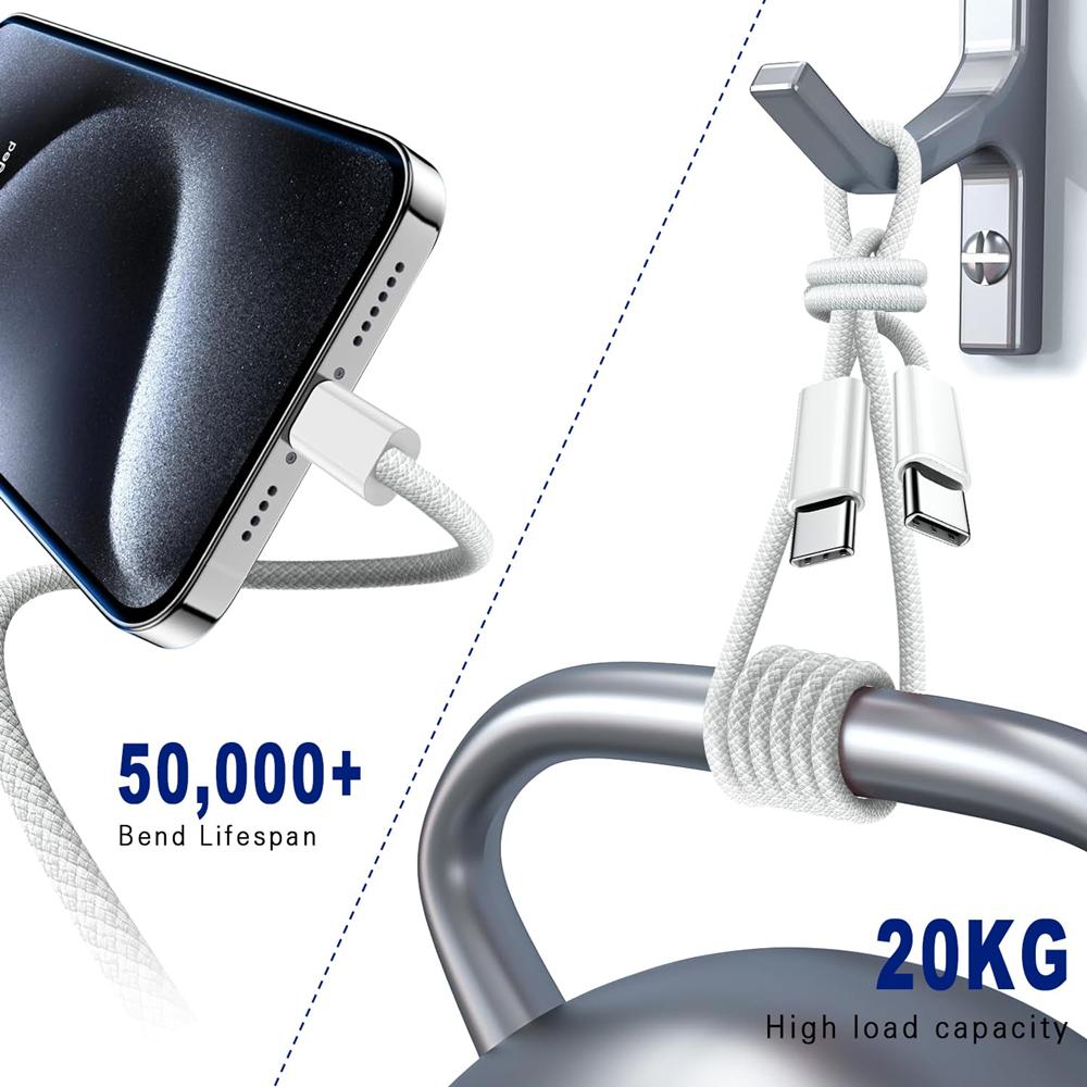 60 Вт PD USB-C на USB-C кабель для быстрой зарядки для iPhone 15 Plus 16 Pro Max Samsung Dual Type-C кабель для быстрой зарядки в оплетке с коробкой