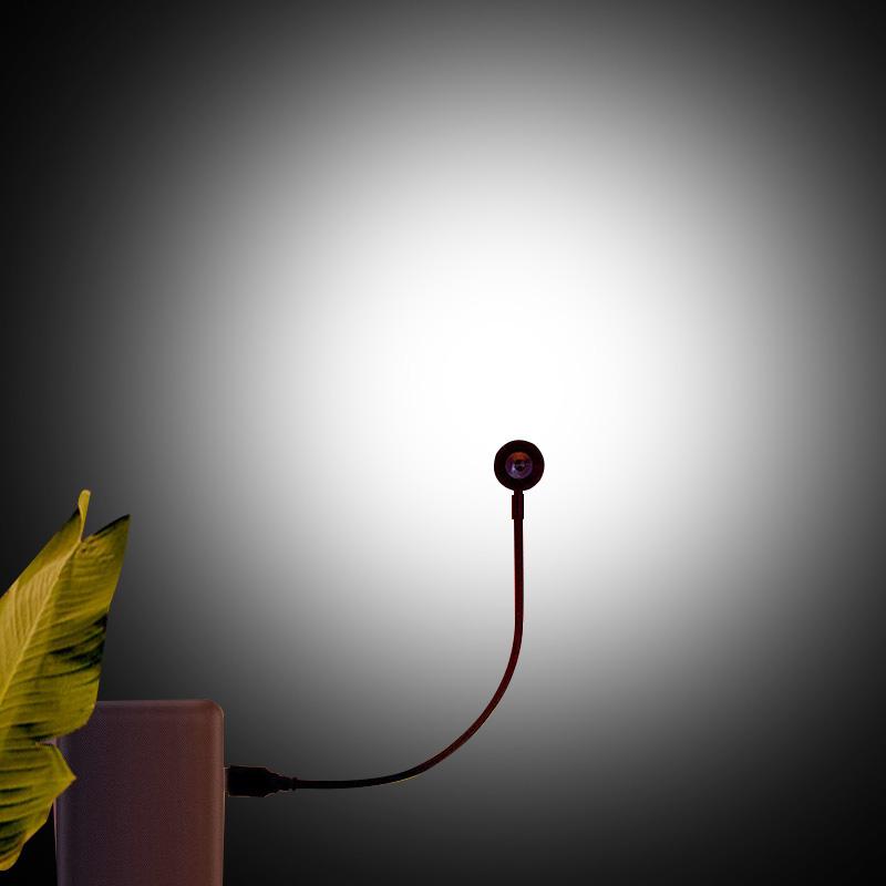 Sunset Lamp USB Rainbow Projector Atmosphere Night Light Home Decoration Pography Lighting Coffee Shop Wall Decor Lamp