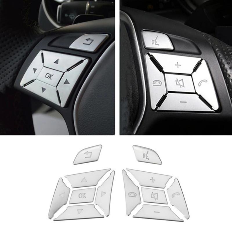 Наклейка на накладку на кнопку рулевого колеса, подходит для Mercedes Benz ABCE ML GL CLA GLA GLK SL SLK Class W176 W246 W212 W204
