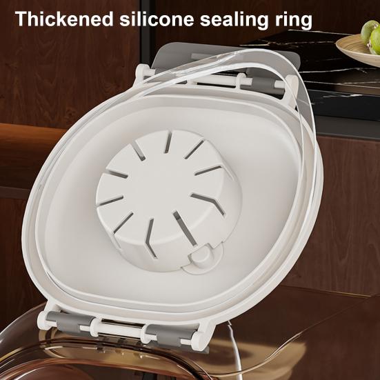 Герметичный контейнер для хранения зерна Прозрачный контейнер для хранения корма для домашних животных с функцией таймера 8 л 16 л Влагонепроницаемый контейнер с мерным стаканом для зерна и домашних животных