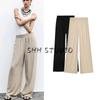 Spring New Women's Clothing Fashion Wind Easiest for Match Elastic Waist High Waist Wide Leg Casual Pants 8741020