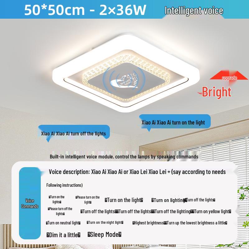 Умный современный кремовый круглый потолочный светильник для главной спальни - Модный и простой.