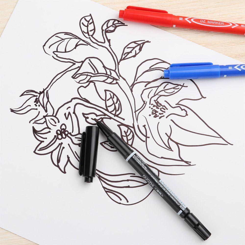 Искусство рисования быстросохнущие фирменные масляные водостойкие ручки с двойной головкой перманентный маркер ручка с двойным наконечником