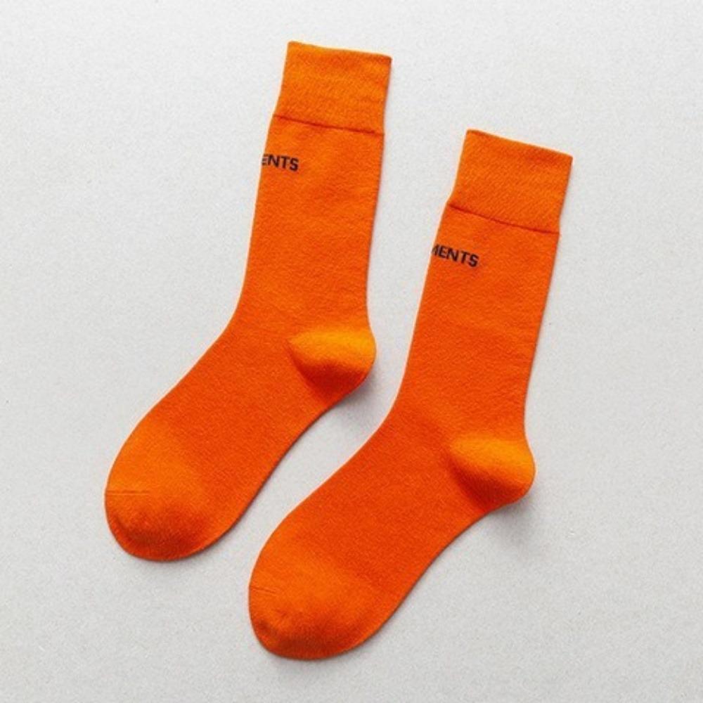Colorful Knitting Rib Socks Cotton Sport Long Socks Fashion Streetwear Socks