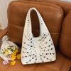 Fashion Underarm Bag 2025 New Casual Personality Trendy Cool Polka Dot Rivet Bucket Bag Shoulder Large Tote Bag
