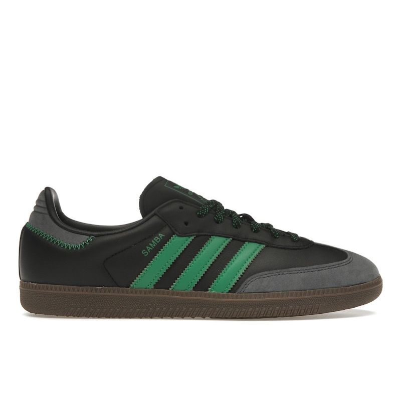 Adidas Samba OG Black Green Женские кроссовки Core-Black Grey-Six IE6520