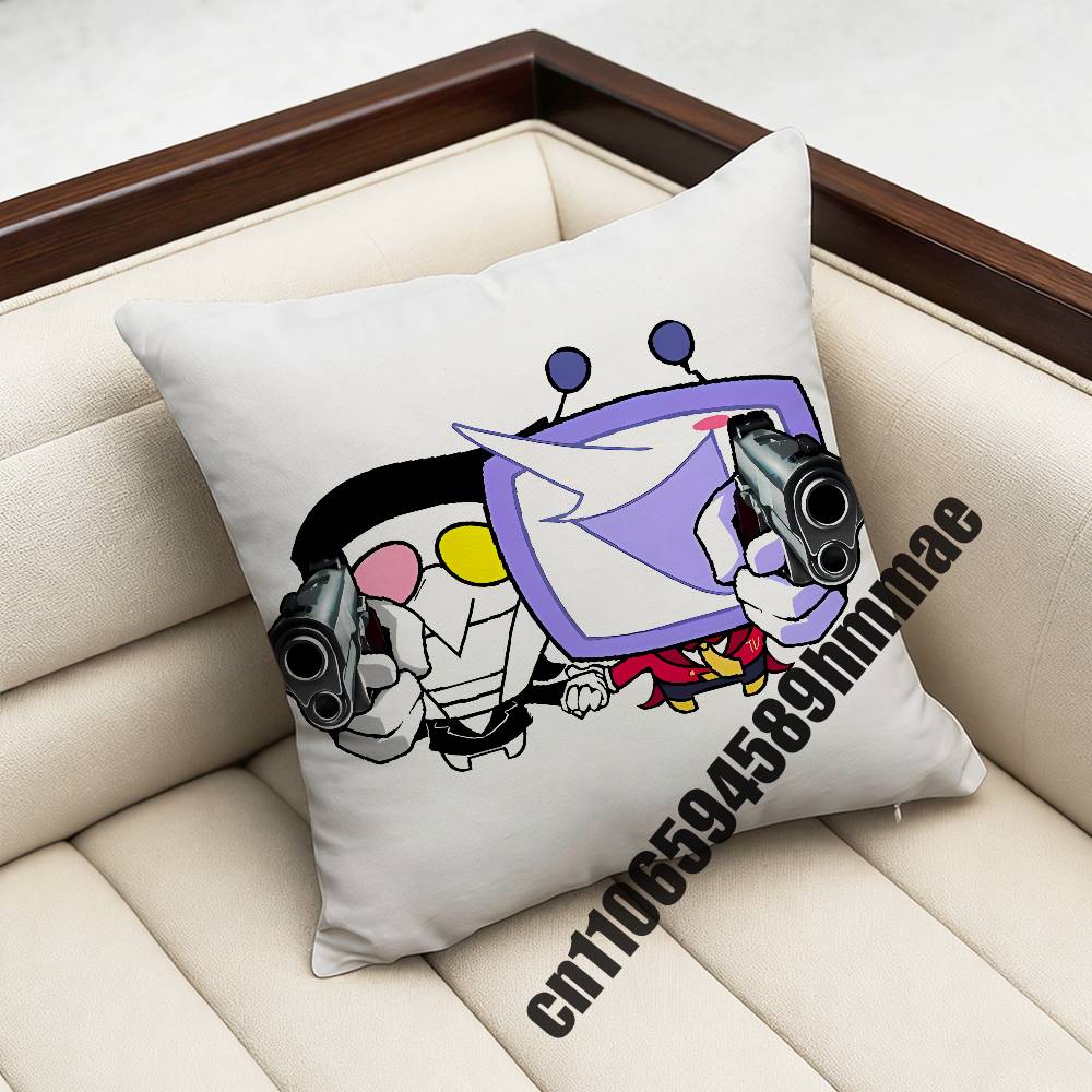 Game DDeltarune Spamton Throw Pillow Case Sham For xcm xcm Square Home Pillowcase Cushion Cover