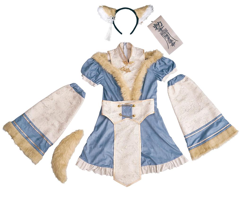 Clearstone Dusty Confit Cosplay Halloween Fox Kyonshi Blue Women's