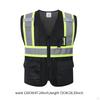 Reflective Safe Vest, High Visibility, Strips with Zipper, Clothing for Running Walking